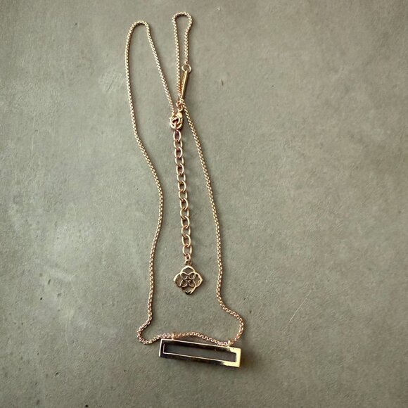 Kendra Scott Rose Gold Leanor Drusy Stone Pendant Necklace - Picture 3 of 4